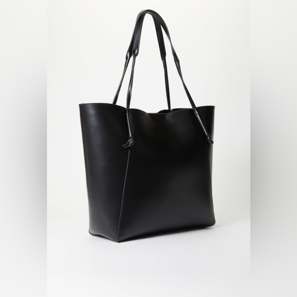 JustFab Minimal Knot Tote in Black NWT - Picture 3 of 11